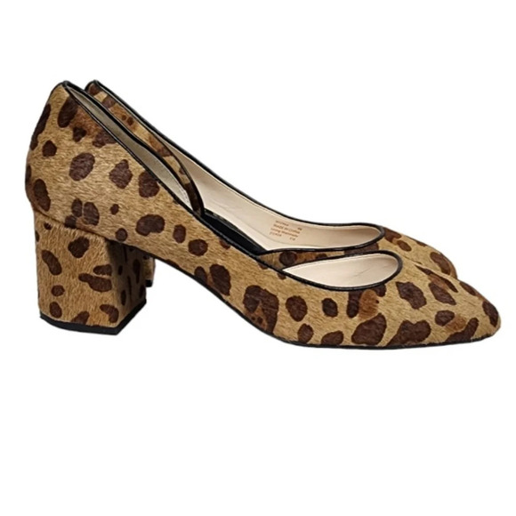 Cole Haan Shoes - Cole Haan Daina D'Orsay Pump Ocelot Dyed Calf Hair Square Heel Size 8